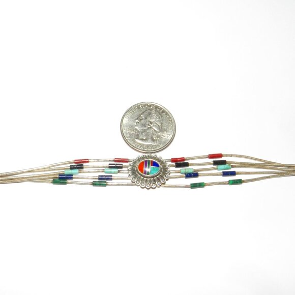 VINTAGE SIGNED QT LIQUID STERLING SILVER BRACELET 7 1/4" LONG - Picture 13 of 14